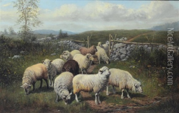Changing Pasture Oil Painting - Arthur Fitzwilliam Tait