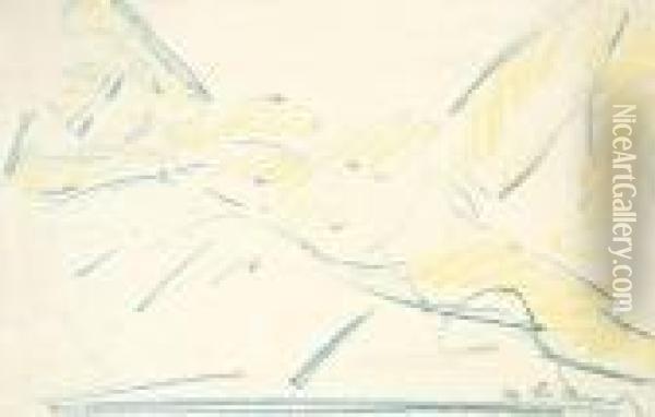 Liegende Oil Painting - Otto Mueller