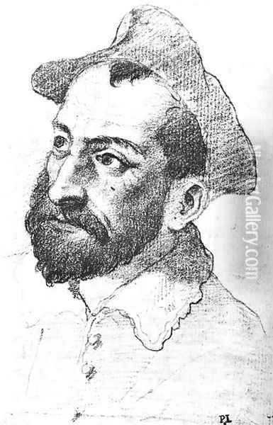 Portrait of Vincenzo Borghini 1570-74 Oil Painting - Federico Zuccaro