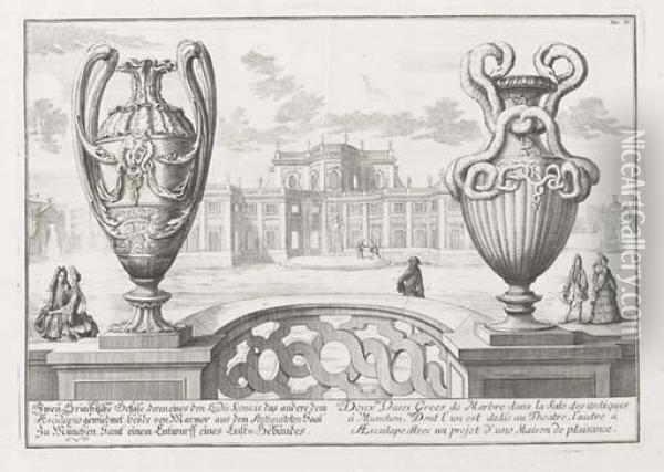 Divers Vases Antiques, Egyptiens, Grecs, Romains, &modernes Oil Painting - Johann Adam Delsenbach