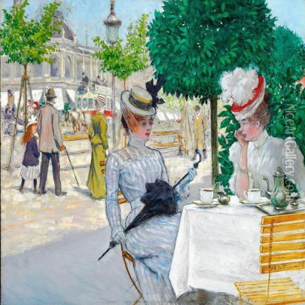 National Scala Oil Painting - Paul-Gustave Fischer