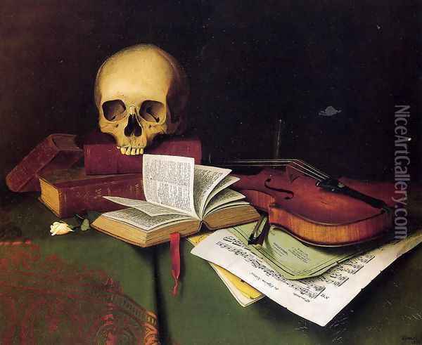 Mortality and Immortality Oil Painting - William Michael Harnett