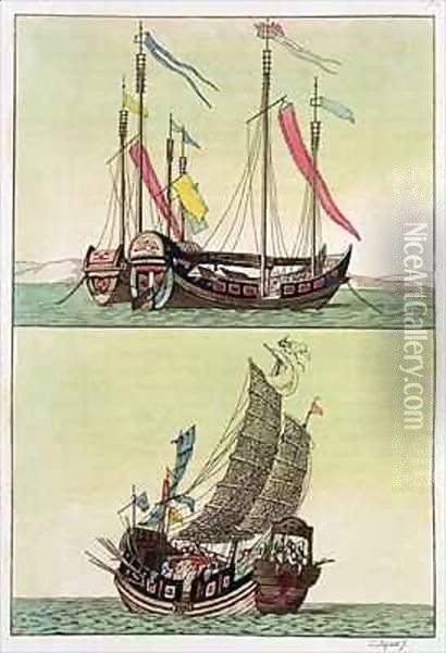 Two kinds of Chinese Junk Oil Painting - Giovanni Bigatti