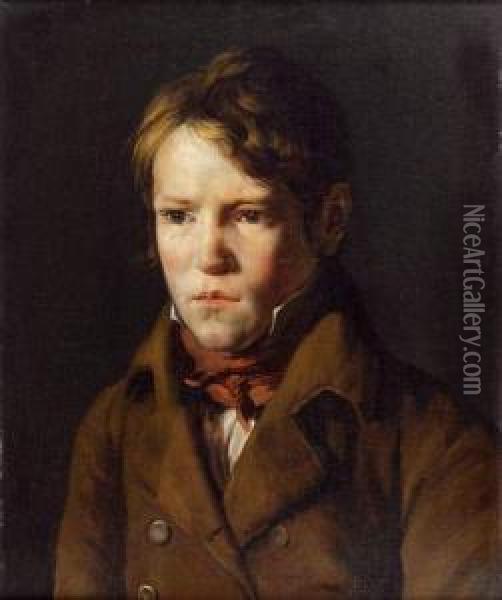 Portrait D'un Jeune Garcon Oil Painting - Martin Drolling Oberbergheim