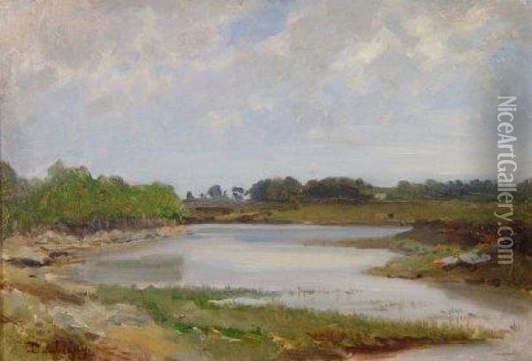  La Mare, Oise  Oil Painting - Charles-Francois Daubigny