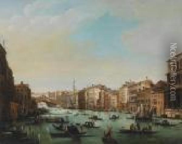 View Of Venice Oil Painting - Giuseppe Bernardino Bison