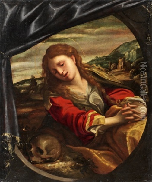 Den Botfardiga Magdalena Oil Painting -  Correggio