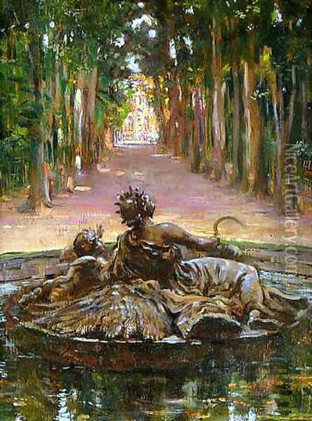 La Fontaine de Saturn Oil Painting - James Carroll Beckwith