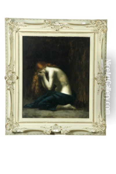 Madeleine Oil Painting - Jean Jacques Henner