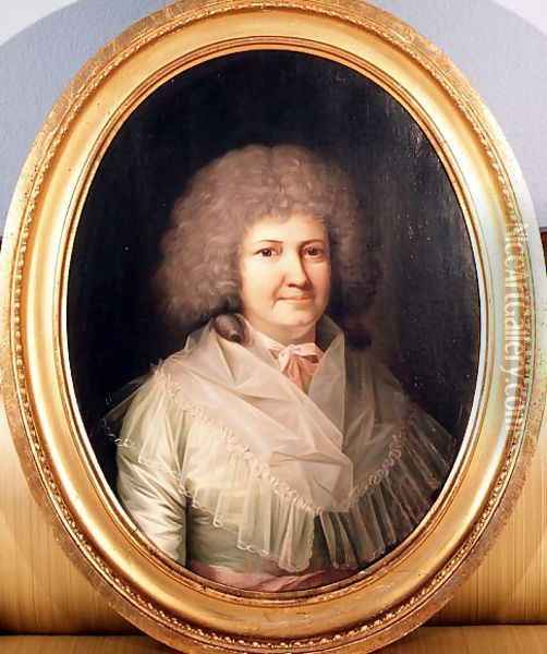 Portrait of a lady Mrs Mackway Oil Painting - Jens Juel