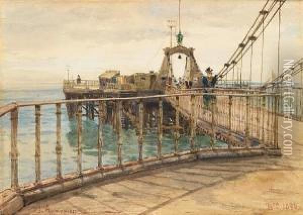 Brighton Chain Pier Oil Painting - James Aumonier