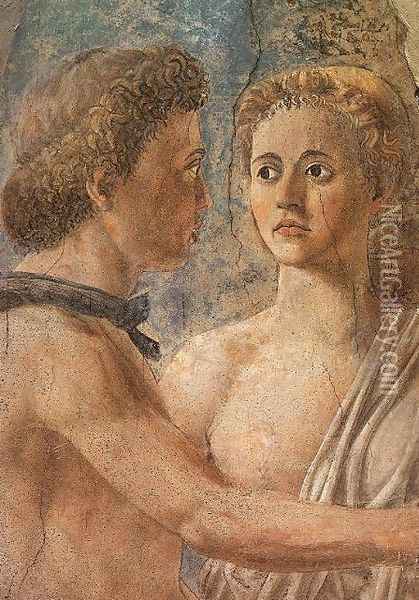 Death of Adam (detail) c. 1460 Oil Painting - Piero della Francesca