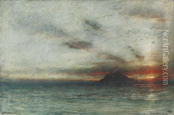 Stromboli, Aeolian Islands, Sicily Oil Painting - Albert Goodwin