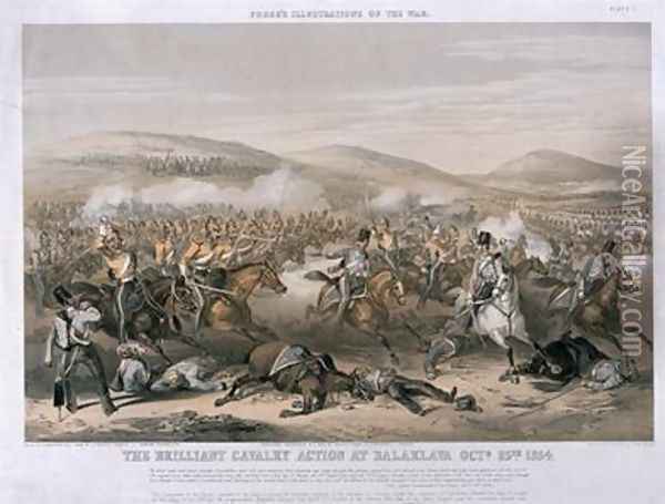 The Brilliant Cavalry Action at the Battle of Balaclava Oil Painting - Henry Martens
