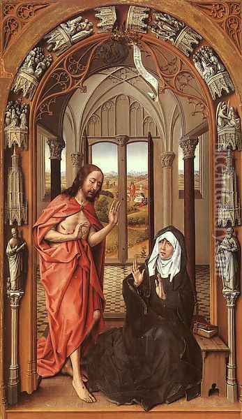 Christ appearing to His Mother Oil Painting - Rogier van der Weyden