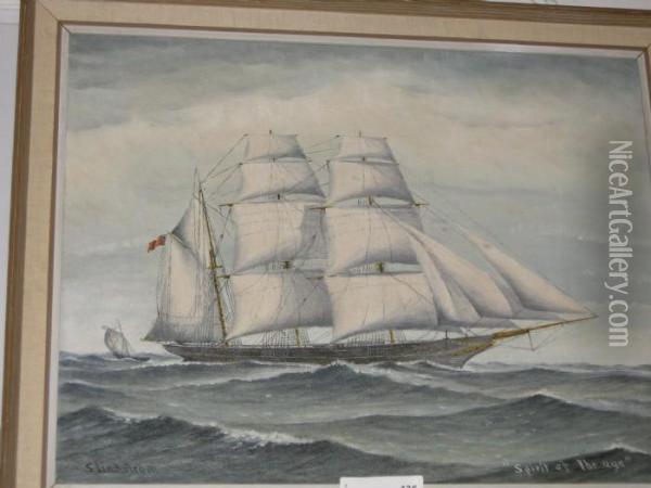 Segelfartyg Oil Painting - Sven Otto Lindstrom
