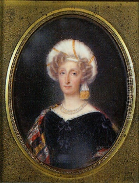 Portrait De La Reine Marie-amelie Oil Painting - Maxime David