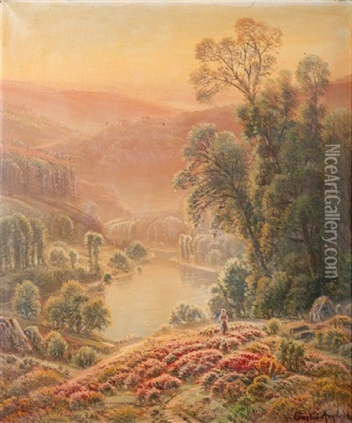 Paysage Lacustre Oil Painting - Gaston Anglade