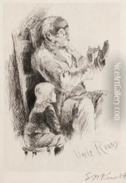 Uncle Remus. Oil Painting - Edward Windsor Kemble