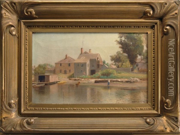 The Captain Harris House, Fairhaven Oil Painting - Lemuel D. Eldred
