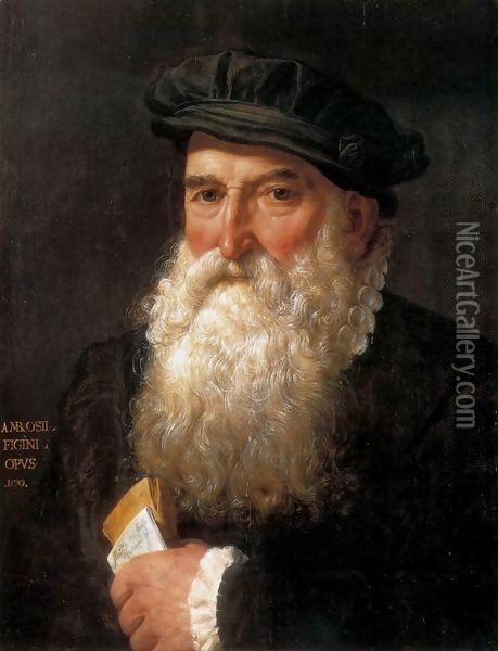 Portrait of Giovan Angelo Annoni Oil Painting - Giovanni Ambrogio Figino