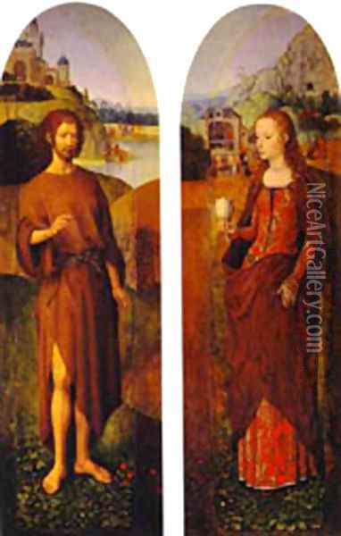 St John The Baptist And St Mary Magdalen Oil Painting - Hans Memling