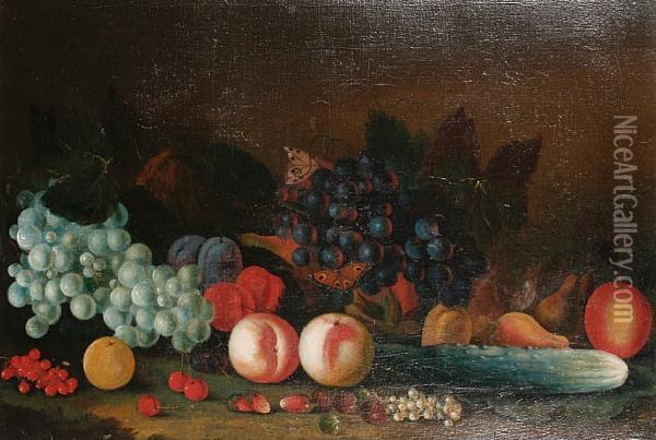 Still Life Of Mixed Fruit Oil Painting - William Sartorius