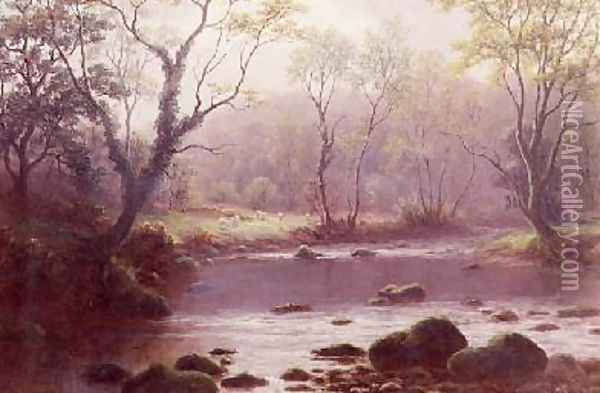 On the Wharfe Oil Painting - William Mellor