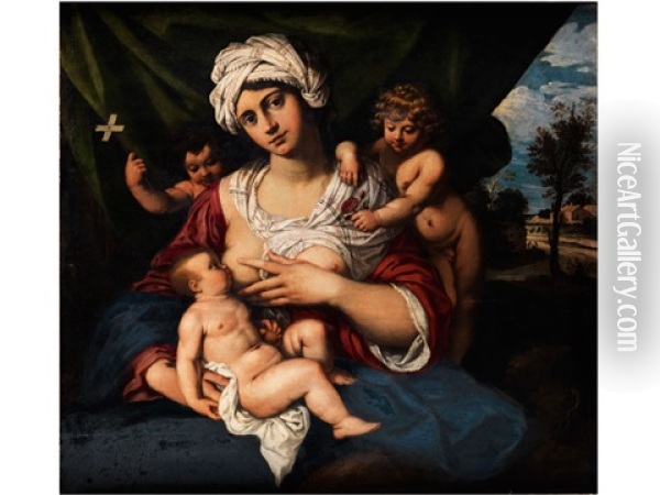 Allegorie Der Barmherzigkeit Oil Painting - Francesco Cozza