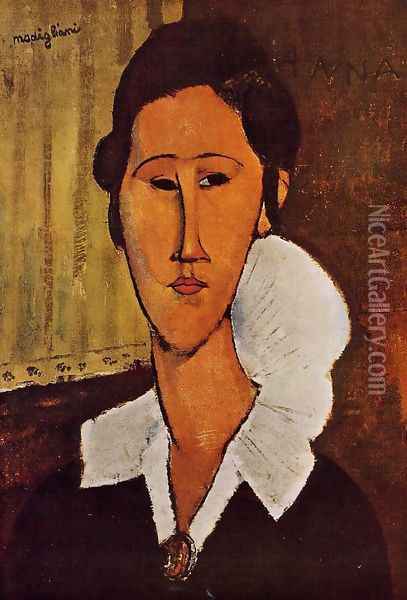 Portrait Of Anna Zborovska Oil Painting - Amedeo Modigliani