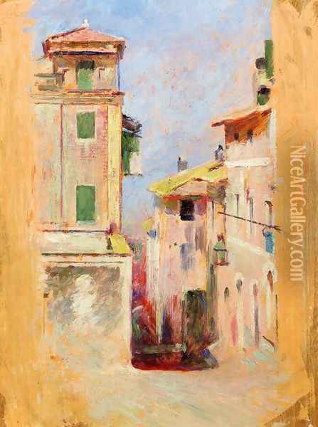 Mediterranean View Oil Painting - Theodore Robinson