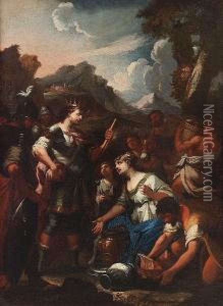 The Offering Of Abigail Oil Painting - Michele Da Parma (see Rocca)