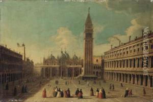 The Piazza San Marco Oil Painting - Vincenzo Chilone