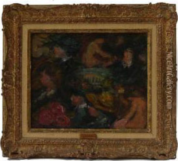 In The Manner Of Renoir, Montage Of Figure Studies Oil Painting - Han Van Meegeren