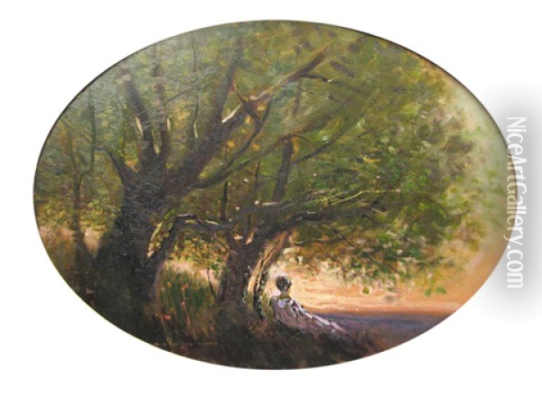 Romantic Landscape Oil Painting - Marin H. Georgescu