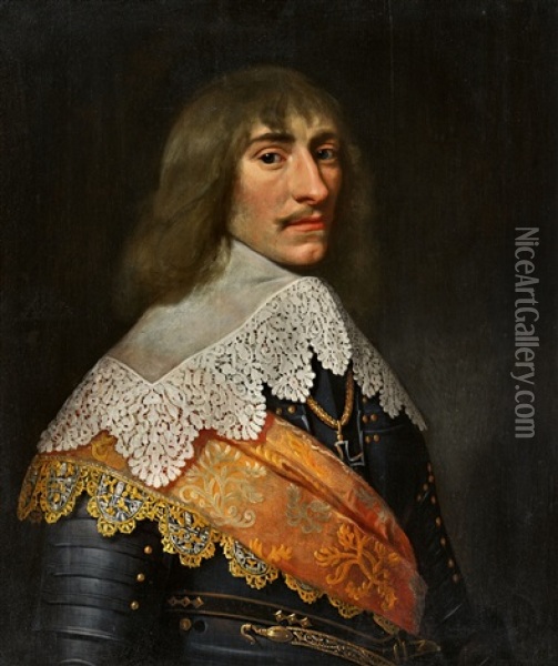 Portrait Of Duke Heinrich Casimir I Of Nassau-dietz Oil Painting - Michiel Janszoon van Mierevelt