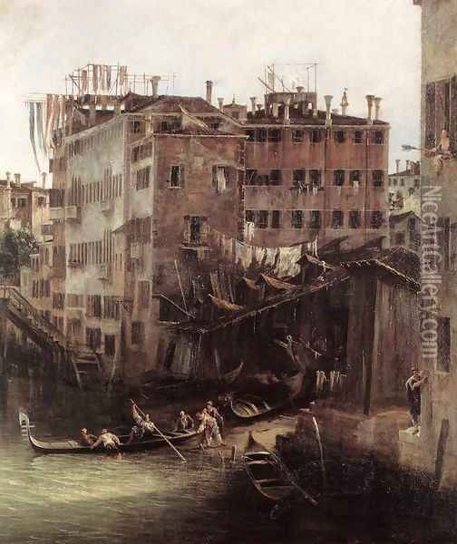 The Rio dei Mendicanti (detail) 2 Oil Painting - (Giovanni Antonio Canal) Canaletto