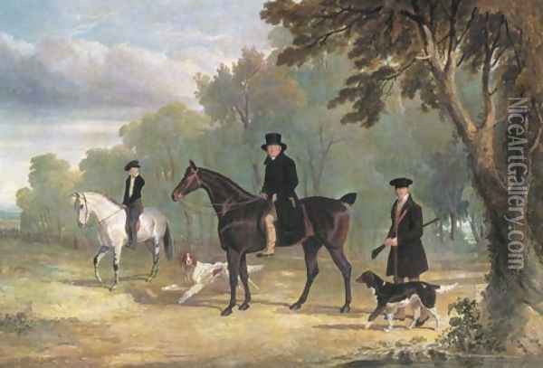 The Sorby Family Of Button Hall 1828 Oil Painting - John Frederick Herring Snr