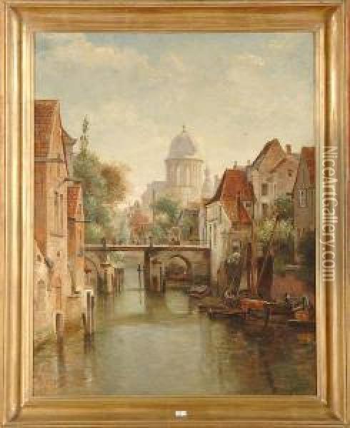 Vue De Malines Oil Painting - Gustave Walckiers