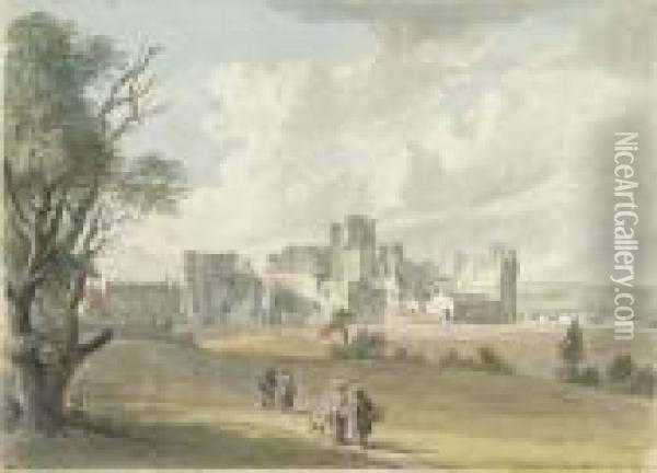Middleham Castle, Yorkshire Oil Painting - Paul Sandby