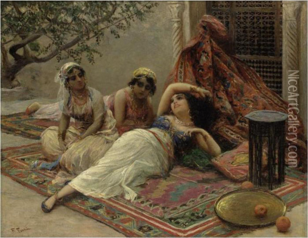 In The Harem Oil Painting - Fabbio Fabbi