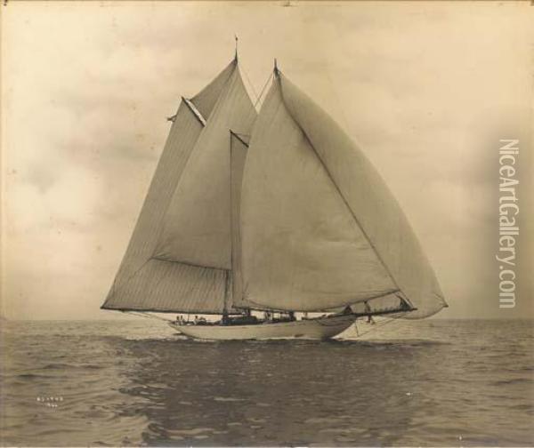 Agatha Sailing Downwind Oil Painting - Willard Bramwell Jackson