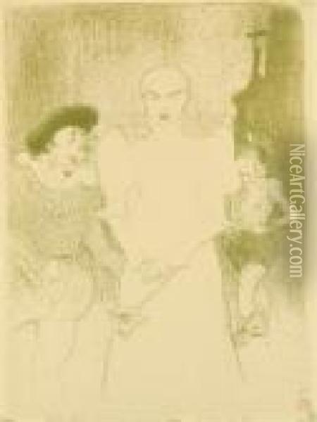 A L'opera, Mme Caron Dans Faust (d. 49; A. 52; W. 39) Oil Painting - Henri De Toulouse-Lautrec