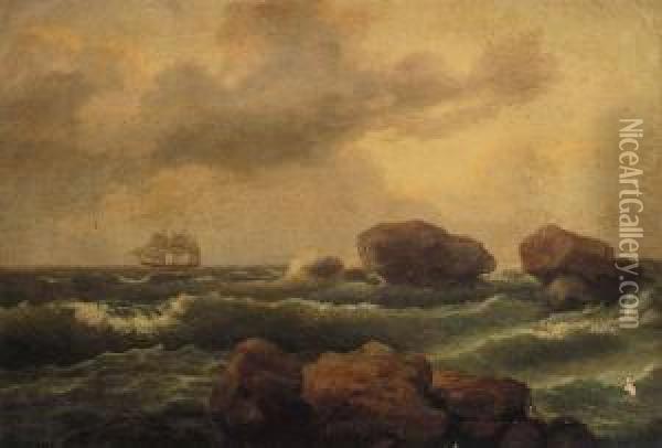 Seascape Oil Painting - Thomas Birch