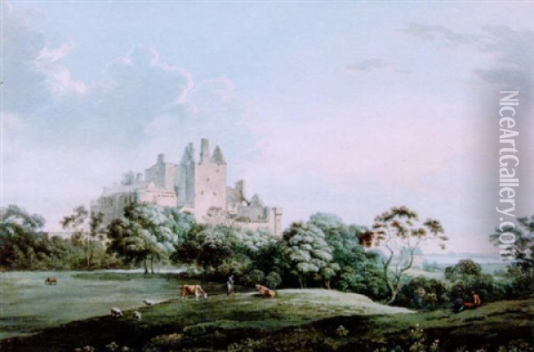 Craigmillar Castle, Edinburgh Oil Painting - Alexander Nasmyth
