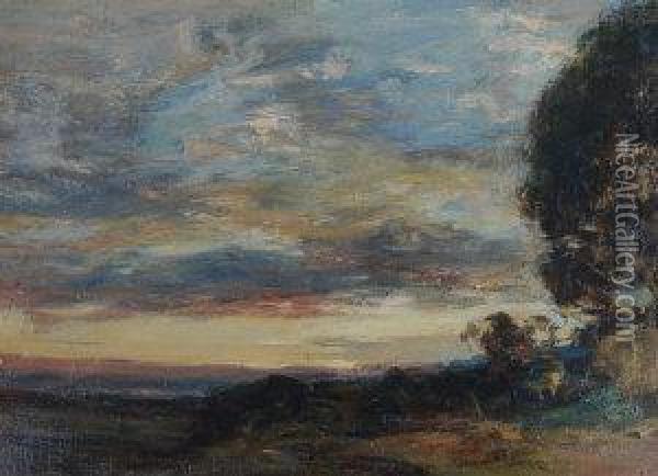 Windswept Landscape Oil Painting - James Lawton Wingate