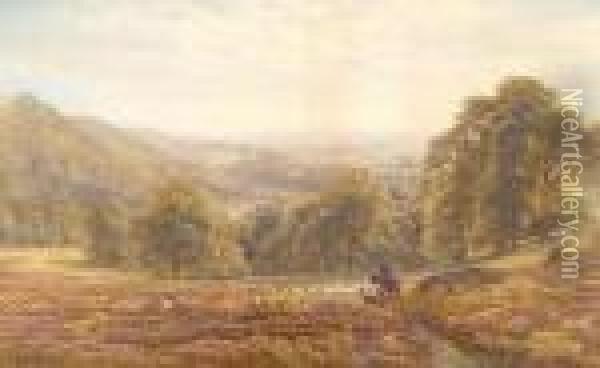 'harrow Weald' - An Extensive Country Landscape Oil Painting - Edmund George Warren