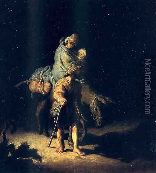 La Fuite En Egypte,tours Mba 1627 Oil Painting - Rembrandt Van Rijn
