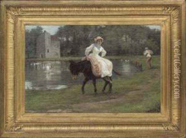 The Miller's Daughter Oil Painting - Phillip Richard Morris