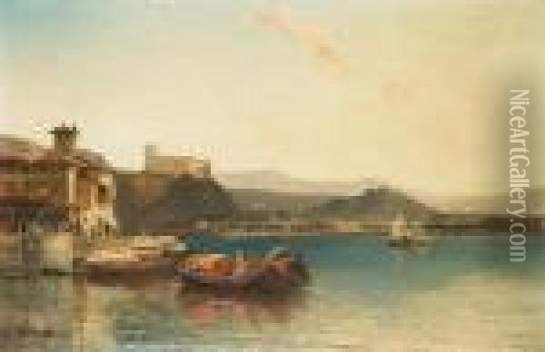 Arona, Lake Maggiore Oil Painting - Arthur Joseph Meadows